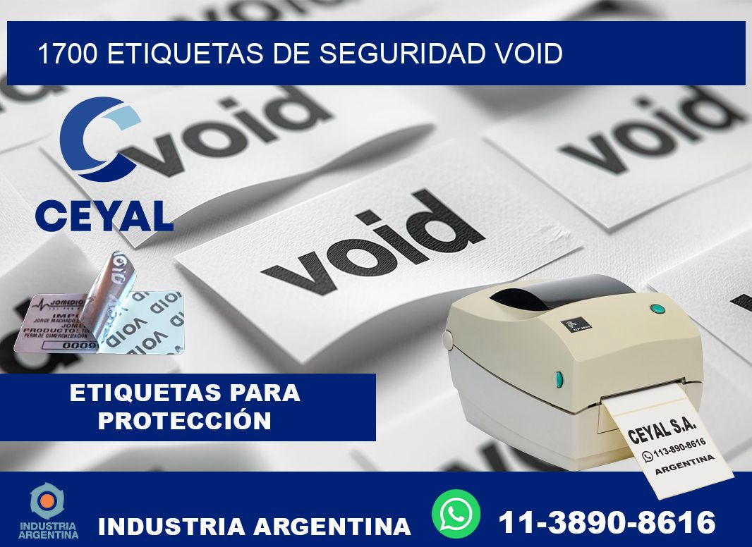 1700 etiquetas de seguridad void