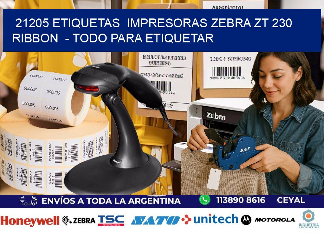 21205 etiquetas  impresoras zebra zt 230 ribbon  - Todo para Etiquetar