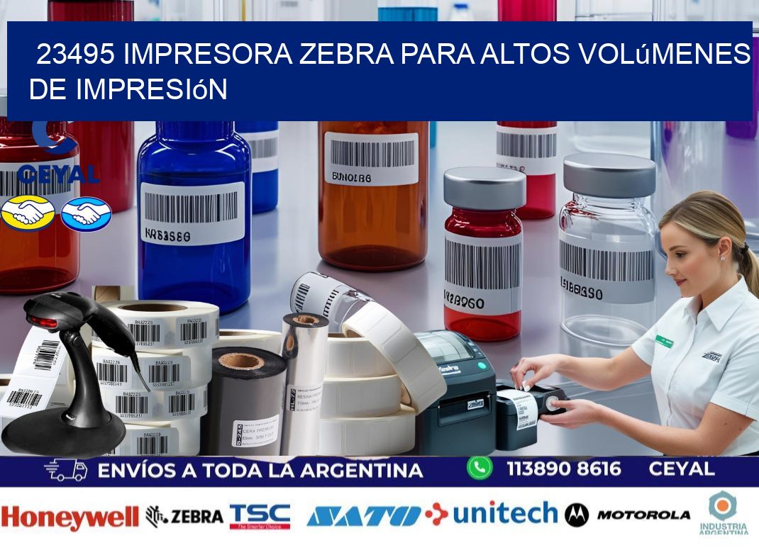 23495 impresora zebra para altos volúmenes de impresión