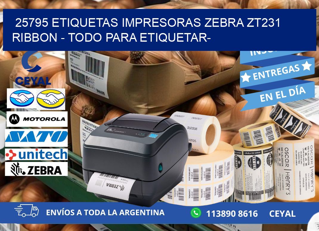 25795 etiquetas impresoras zebra zt231 ribbon – Todo para Etiquetar-