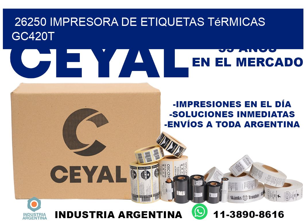 26250 Impresora de etiquetas térmicas GC420T