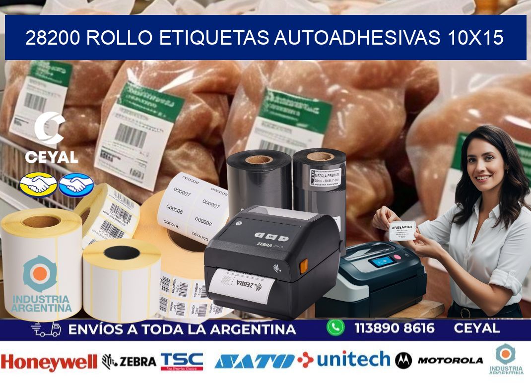 28200 Rollo Etiquetas autoadhesivas 10×15