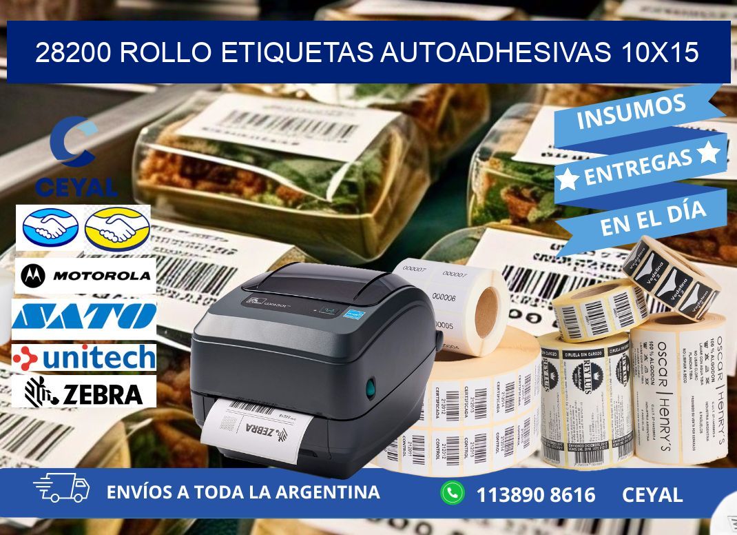 28200 Rollo Etiquetas autoadhesivas 10x15