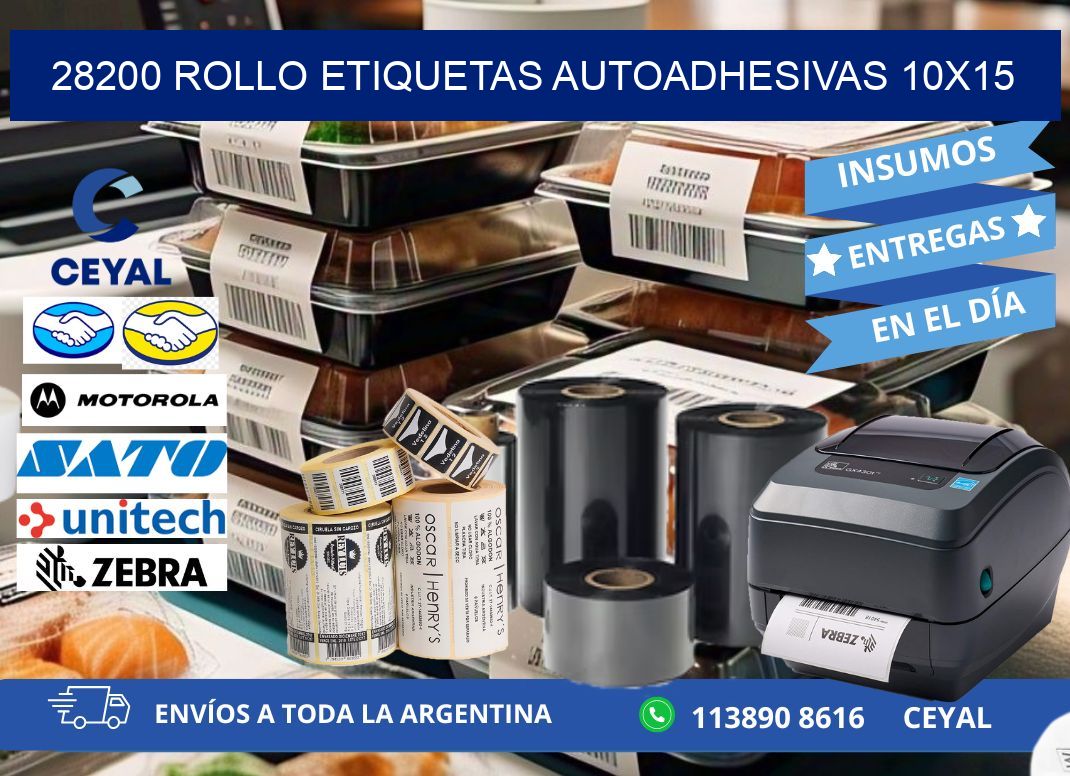 28200 Rollo Etiquetas autoadhesivas 10x15