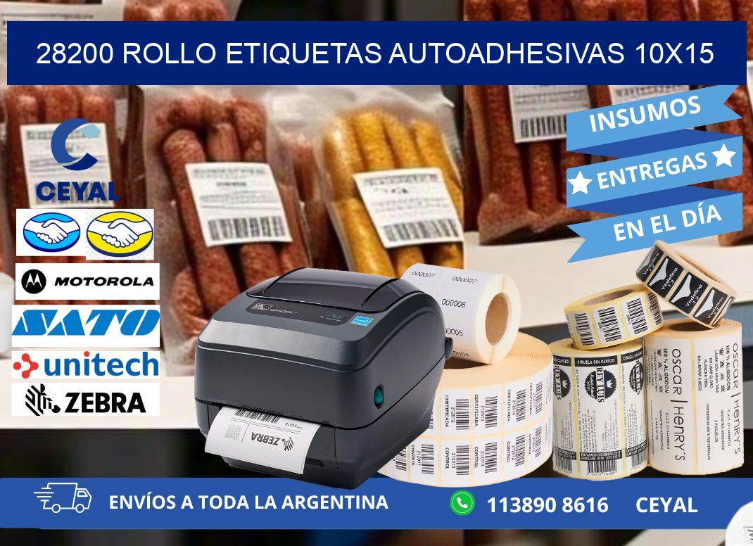 28200 Rollo Etiquetas autoadhesivas 10x15