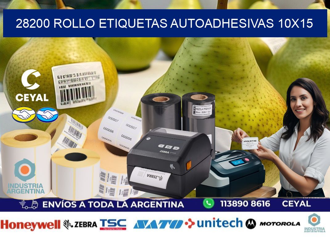 28200 Rollo Etiquetas autoadhesivas 10x15