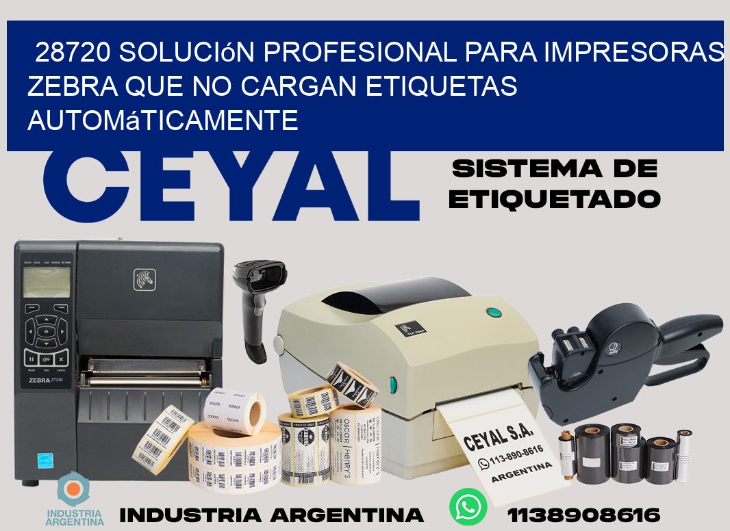 28720 solución profesional para impresoras zebra que no cargan etiquetas automáticamente