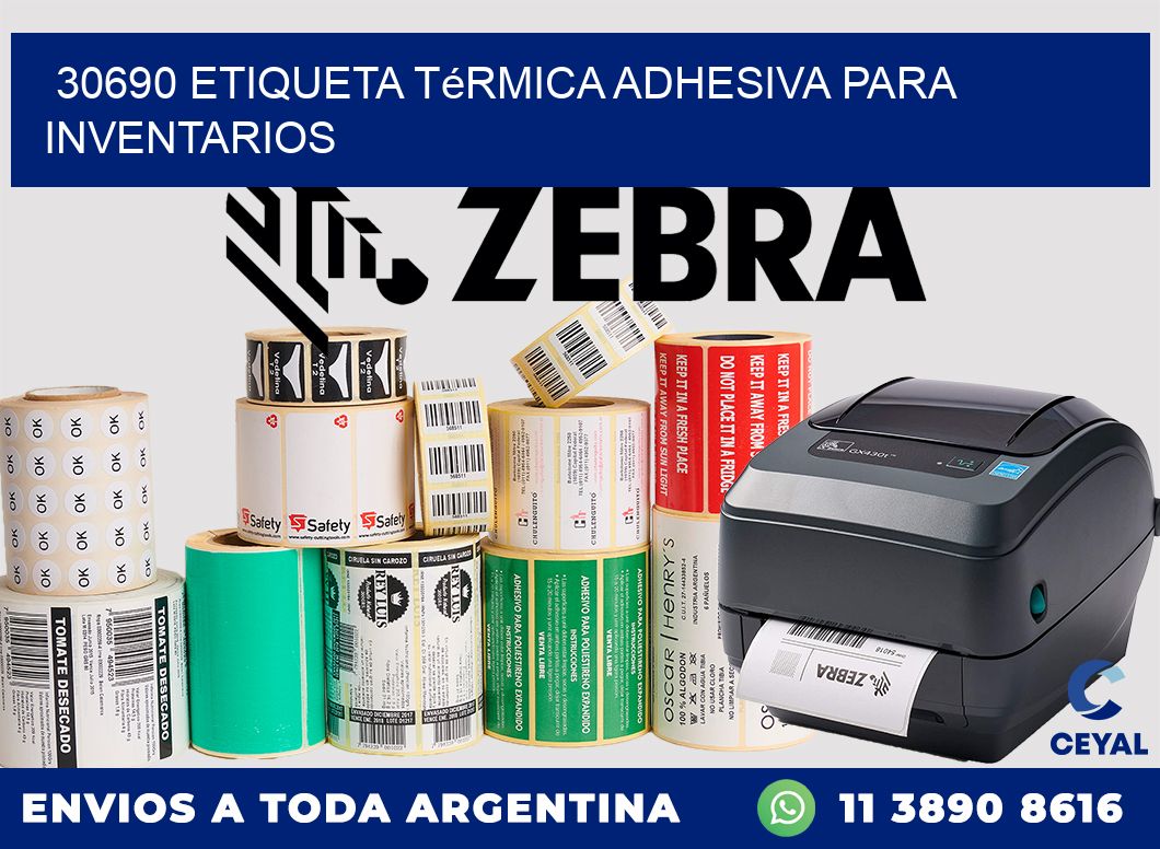 30690 Etiqueta térmica adhesiva para Inventarios