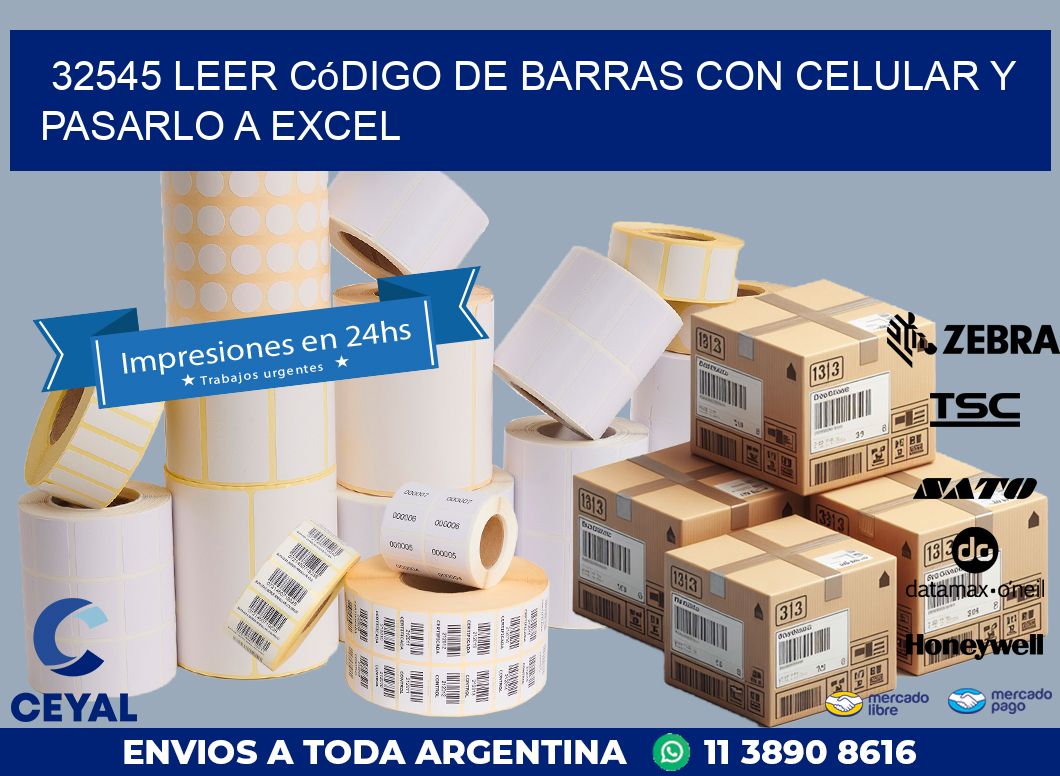 32545 Leer código de barras con celular y pasarlo a Excel