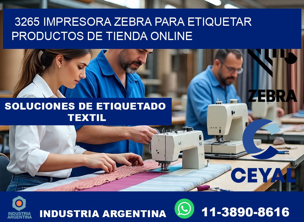 3265 impresora Zebra para etiquetar productos de tienda online
