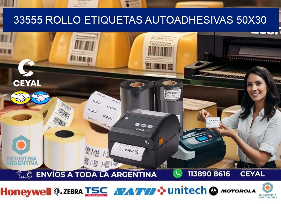 33555 Rollo Etiquetas autoadhesivas 50×30