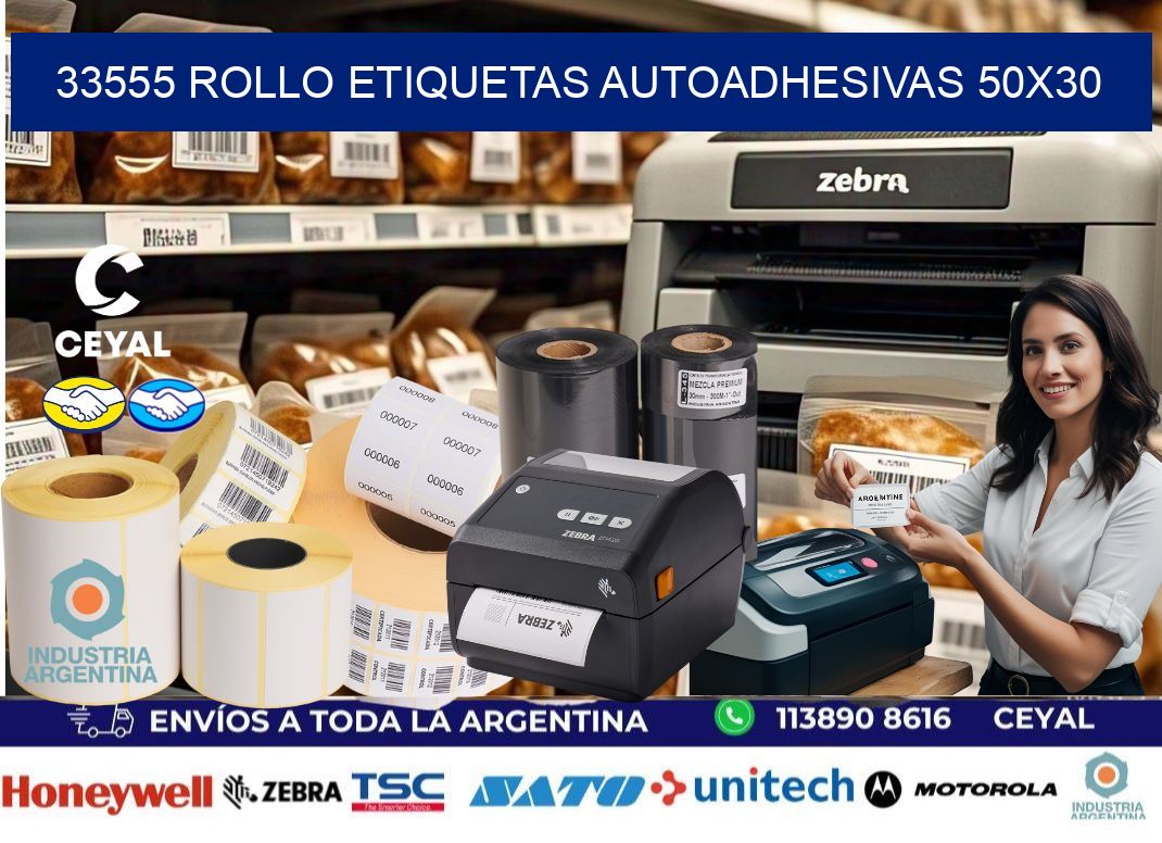 33555 Rollo Etiquetas autoadhesivas 50x30