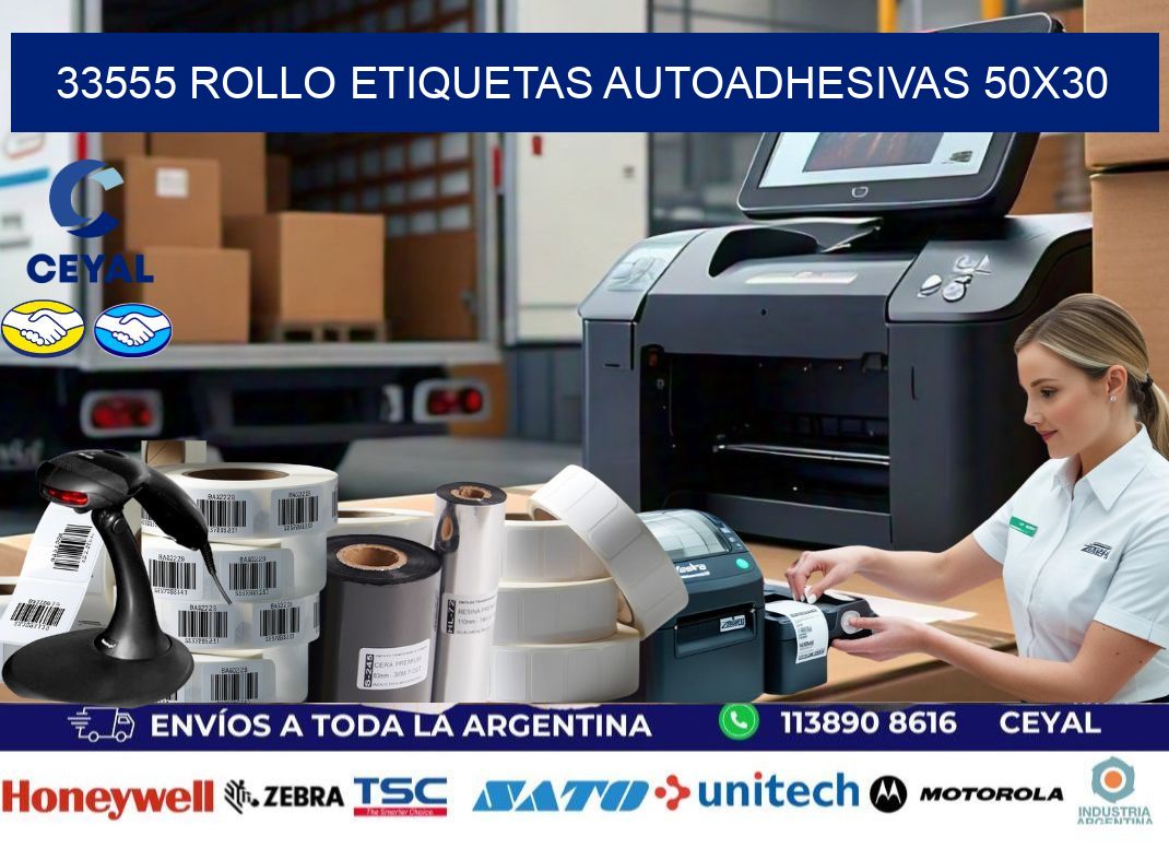 33555 Rollo Etiquetas autoadhesivas 50x30