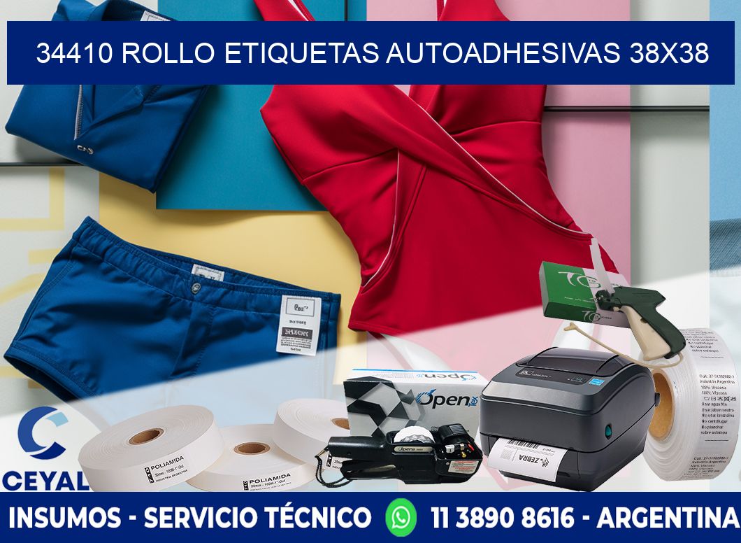 34410 Rollo Etiquetas autoadhesivas 38x38