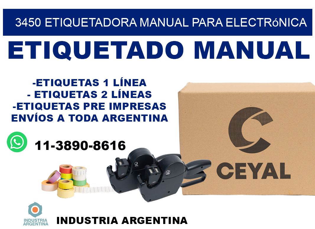 3450 etiquetadora manual para electrónica