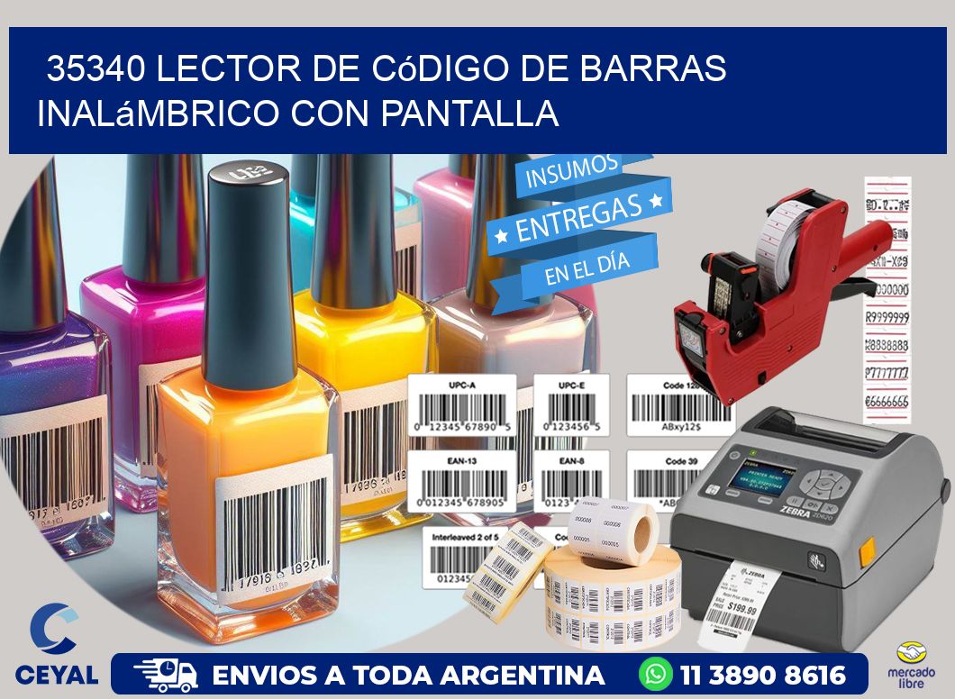 35340 Lector de código de barras inalámbrico con Pantalla