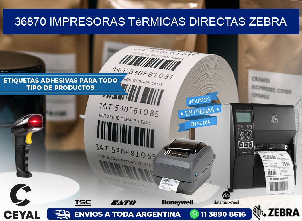 36870 impresoras térmicas directas zebra