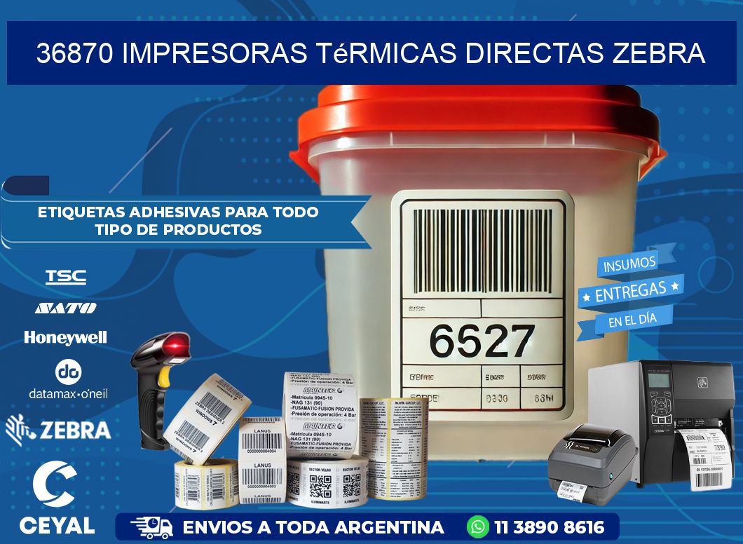 36870 impresoras térmicas directas zebra
