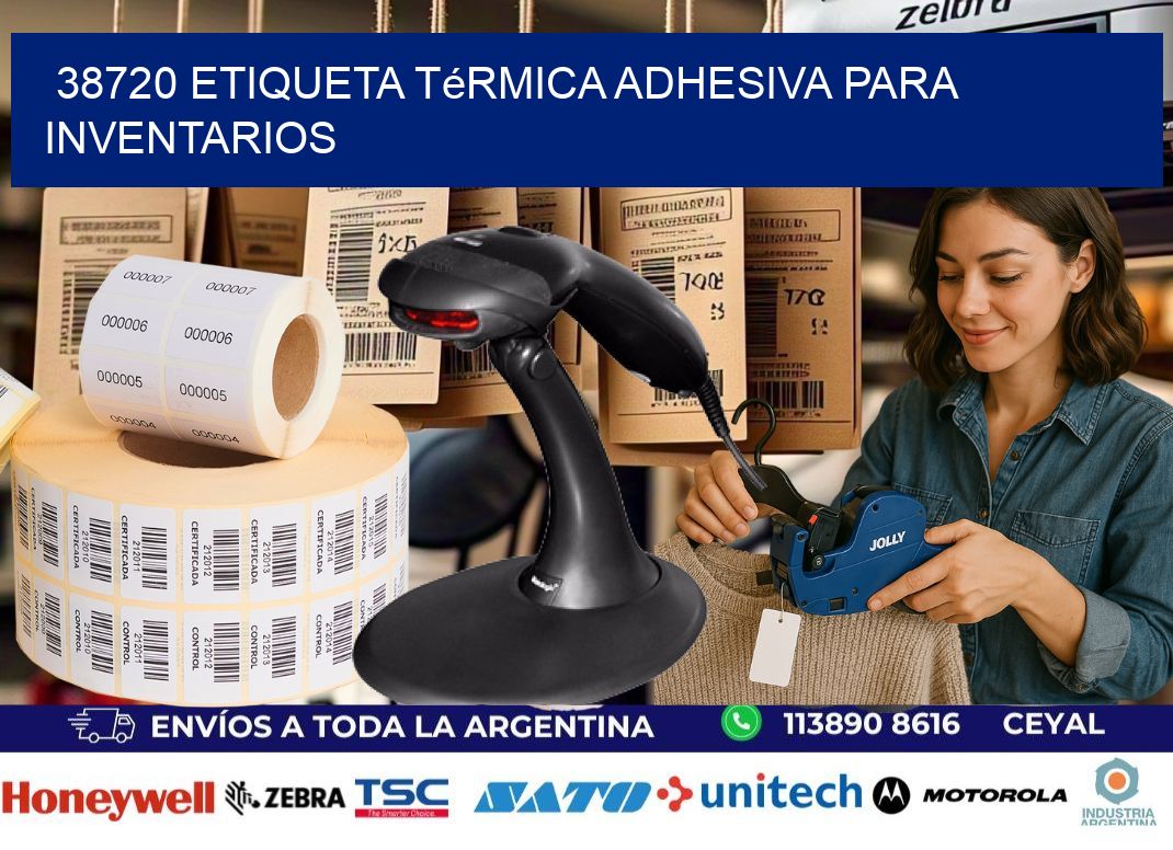 38720 Etiqueta térmica adhesiva para Inventarios