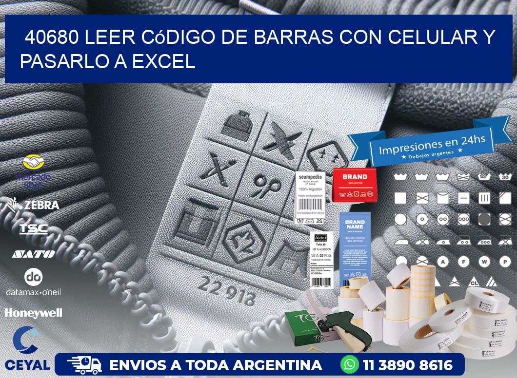 40680 Leer código de barras con celular y pasarlo a Excel