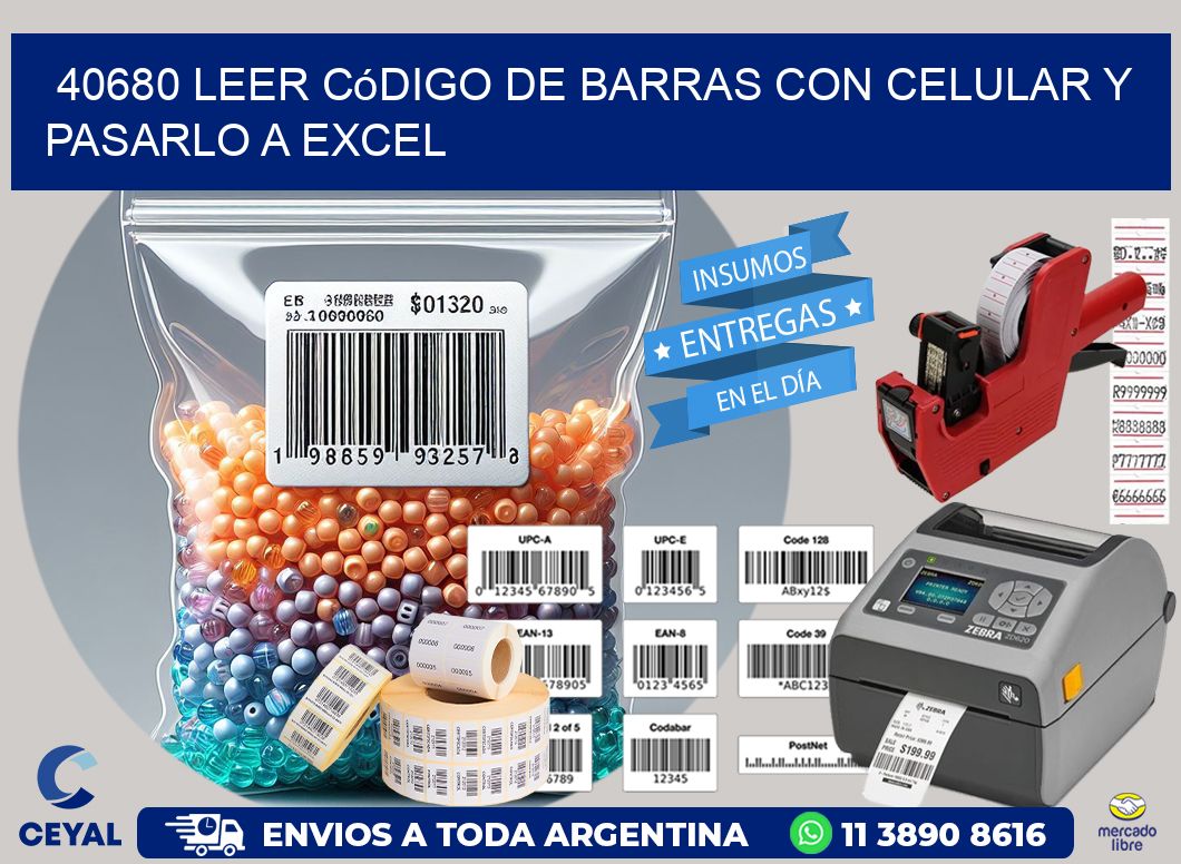 40680 Leer código de barras con celular y pasarlo a Excel