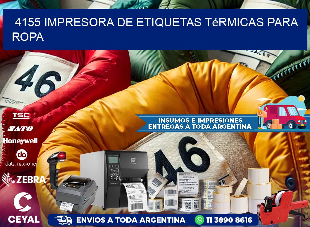 4155 impresora de etiquetas térmicas para ropa