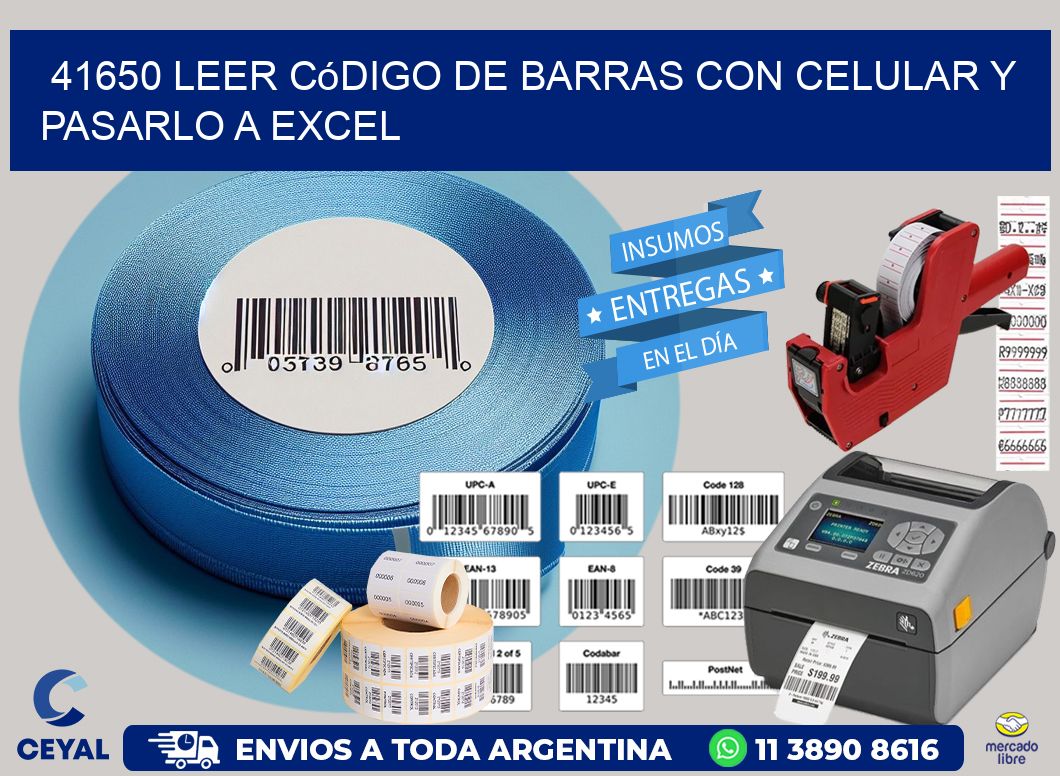 41650 Leer código de barras con celular y pasarlo a Excel