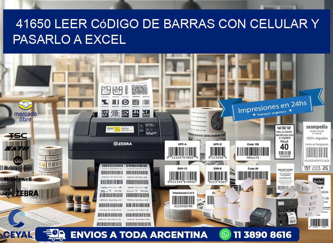 41650 Leer código de barras con celular y pasarlo a Excel