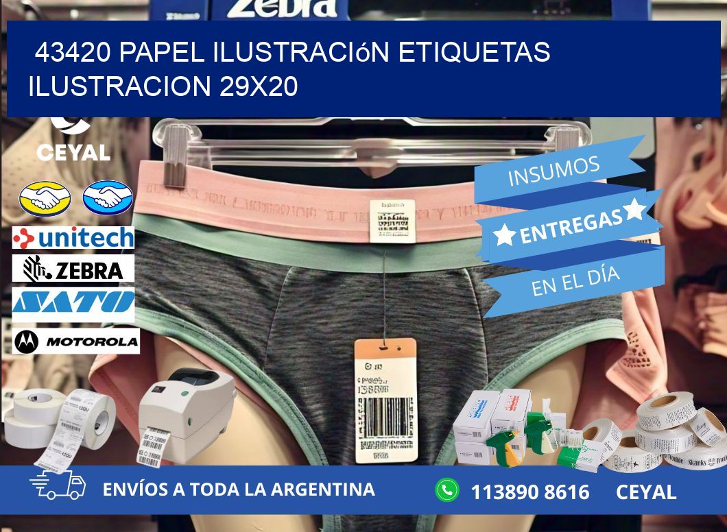 43420 papel ilustración Etiquetas Ilustracion 29x20