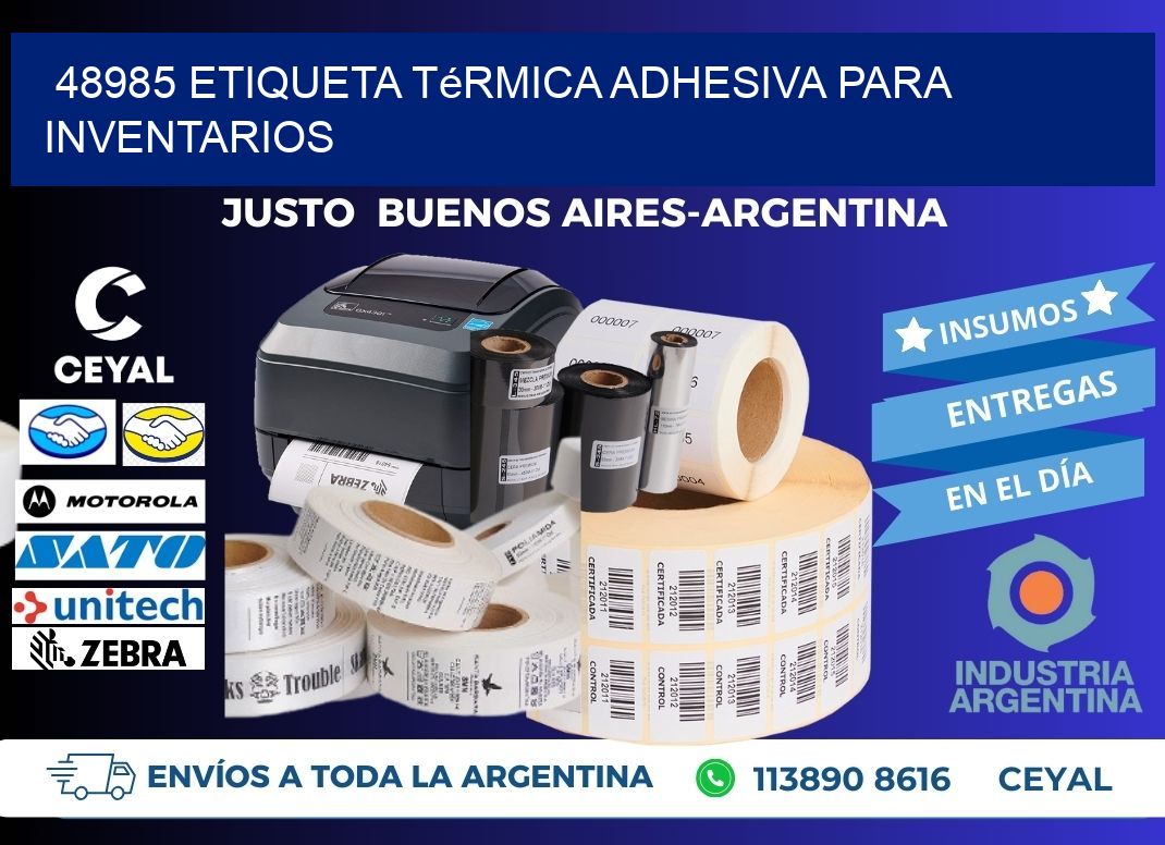48985 Etiqueta térmica adhesiva para Inventarios