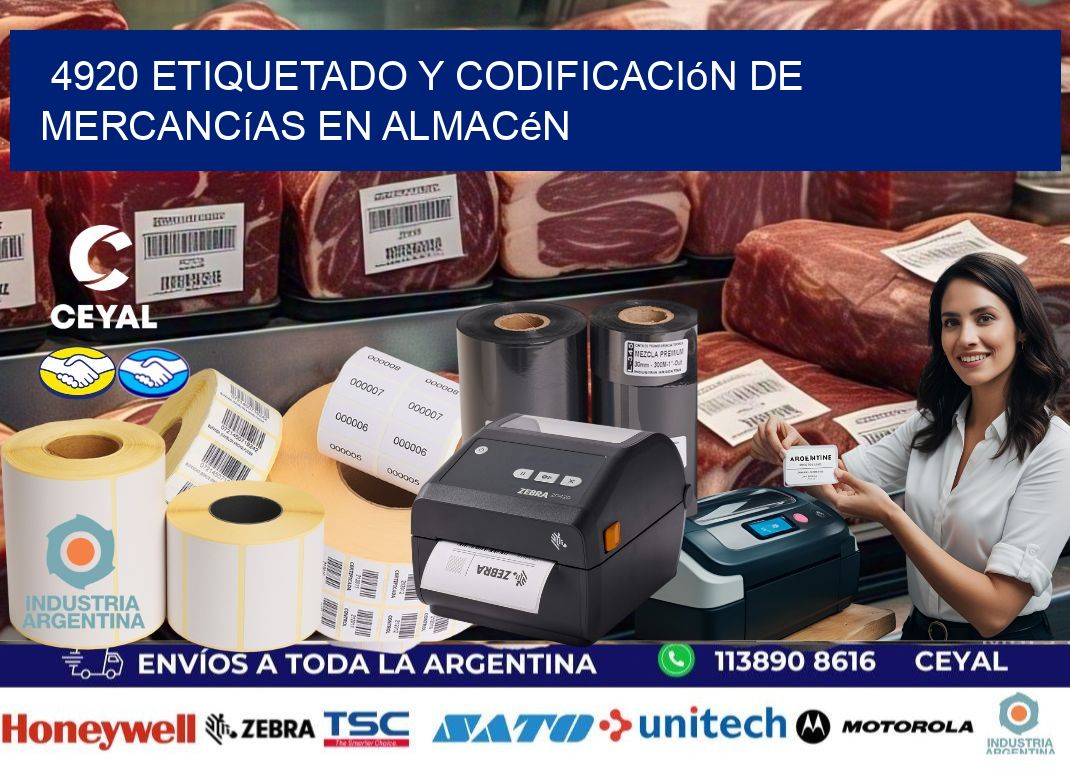 4920 Etiquetado y codificación de mercancías en almacén