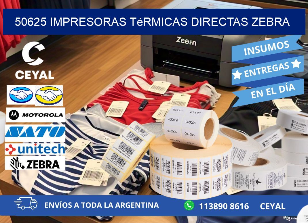 50625 impresoras térmicas directas zebra