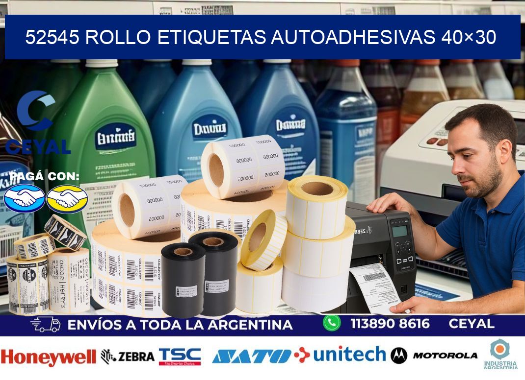 52545 Rollo Etiquetas autoadhesivas 40×30