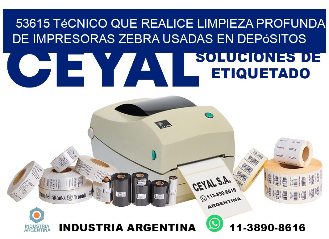 53615 técnico que realice limpieza profunda de impresoras zebra usadas en depósitos
