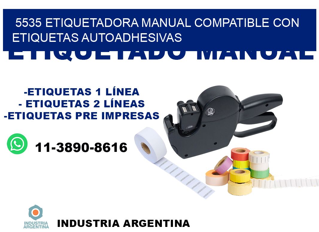 5535 etiquetadora manual compatible con etiquetas autoadhesivas