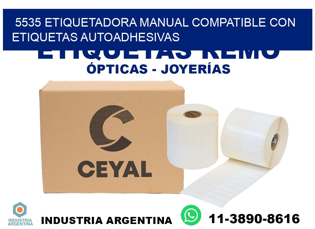 5535 etiquetadora manual compatible con etiquetas autoadhesivas