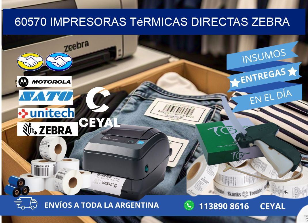 60570 impresoras térmicas directas zebra