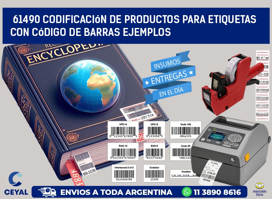 61490 Codificación de productos para etiquetas con código de barras ejemplos