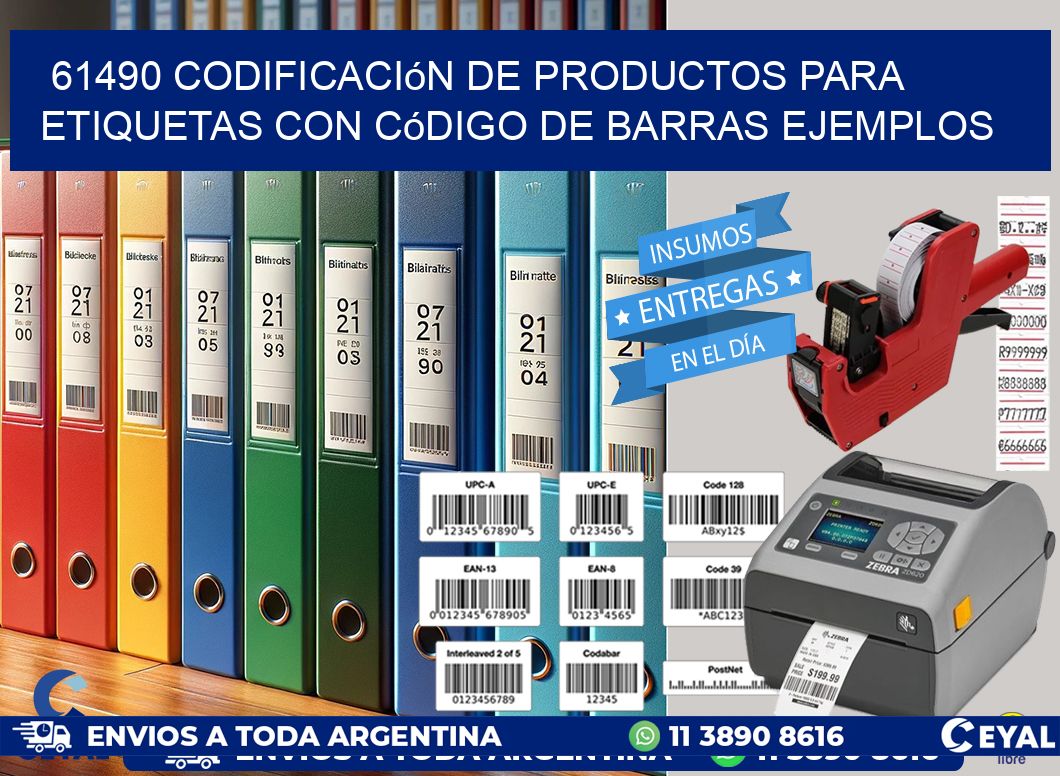 61490 Codificación de productos para etiquetas con código de barras ejemplos