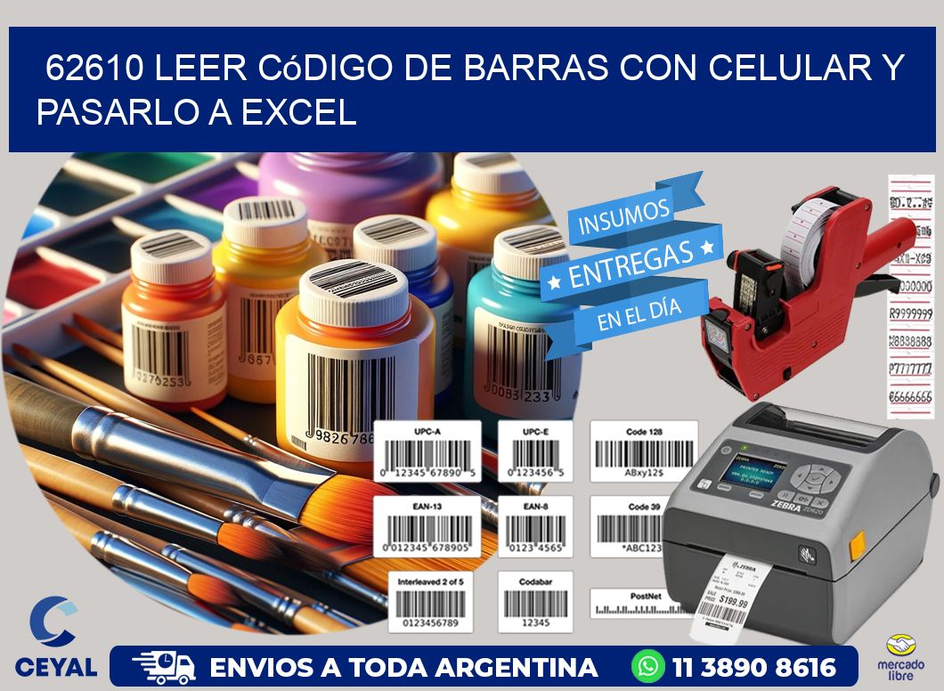 62610 Leer código de barras con celular y pasarlo a Excel