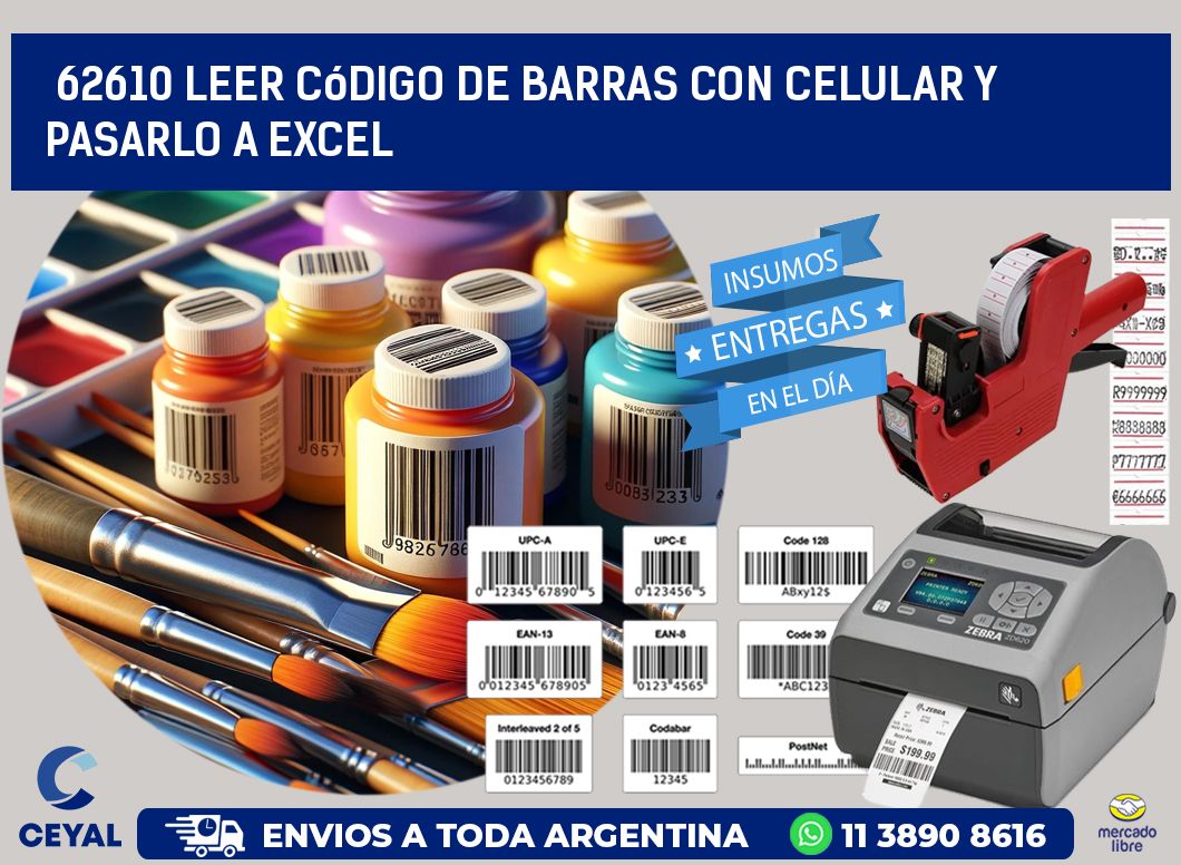 62610 Leer código de barras con celular y pasarlo a Excel