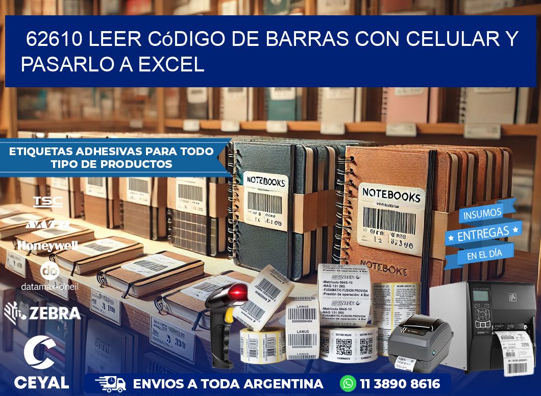 62610 Leer código de barras con celular y pasarlo a Excel