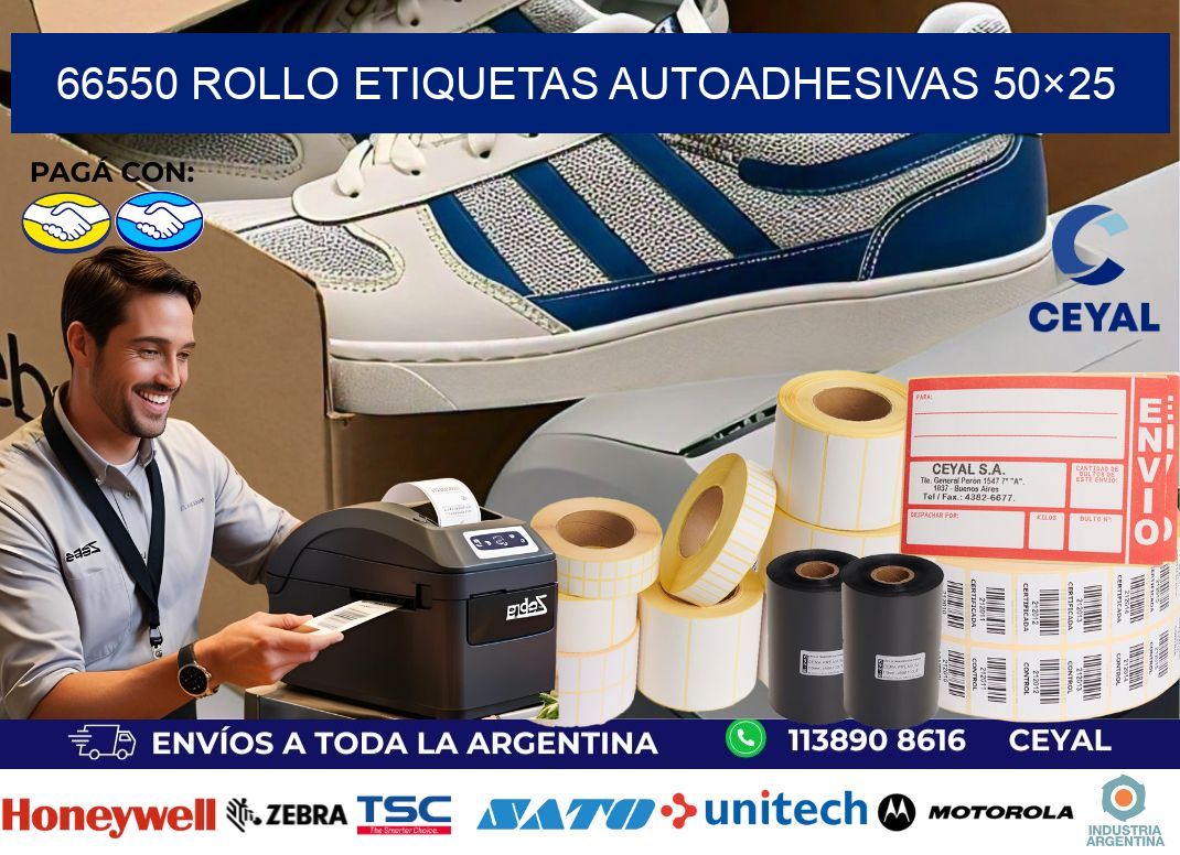 66550 Rollo Etiquetas autoadhesivas 50×25