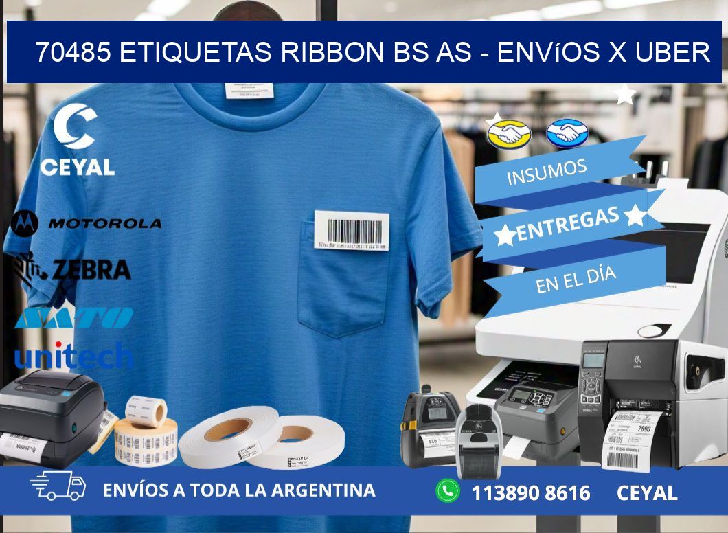 70485 etiquetas ribbon bs as - envíos x uber