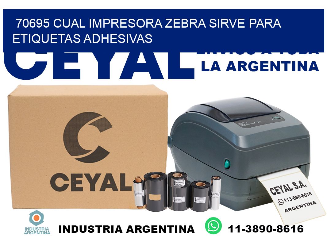 70695 cual impresora zebra sirve para etiquetas adhesivas