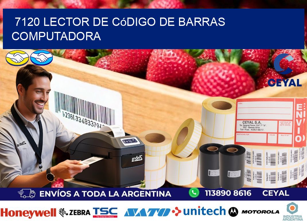 7120 Lector de código de barras computadora