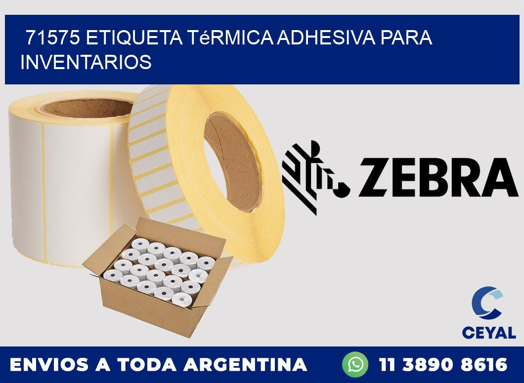 71575 Etiqueta térmica adhesiva para Inventarios