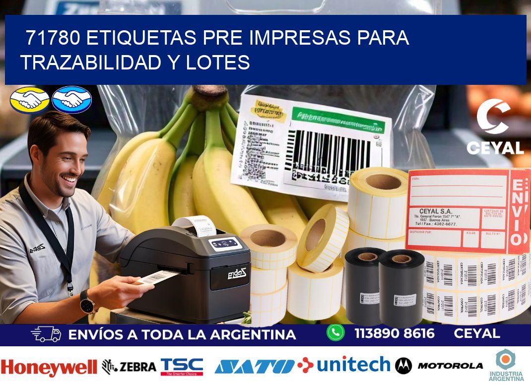 71780 etiquetas pre impresas para trazabilidad y lotes