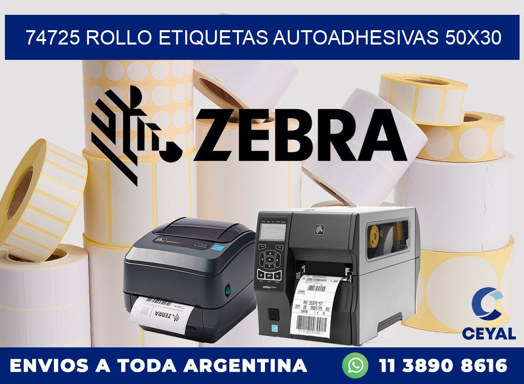 74725 Rollo Etiquetas autoadhesivas 50x30