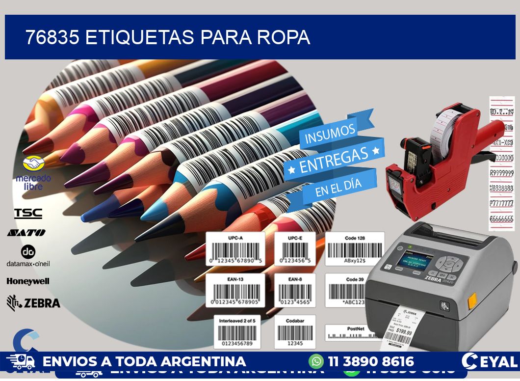 76835 etiquetas para ropa